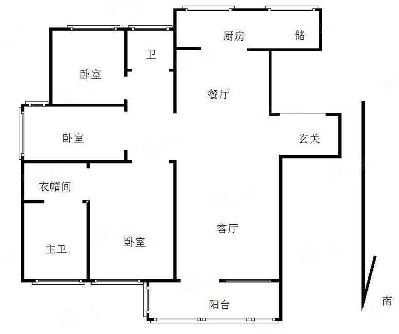 万科城(东区)3室2厅2卫205.62㎡南北299万