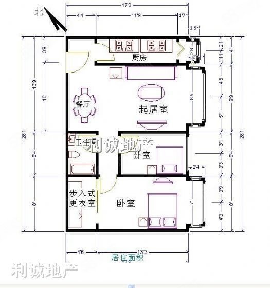 半島國(guó)際公寓2室1廳1衛(wèi)95.09㎡南北699萬(wàn)