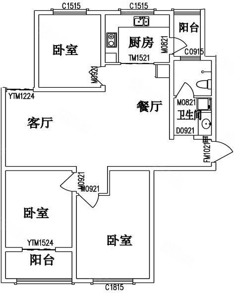 宏利达银河湾3室2厅1卫130.21㎡南北75.6万