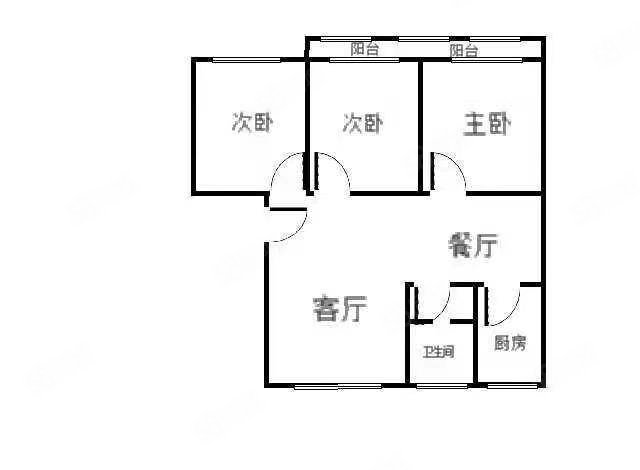 庆丰苑南区(C区)3室2厅1卫102.3㎡南北42.8万