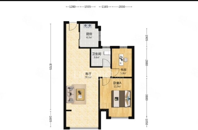 皋城尚镜2室1厅78.33㎡39万二手房图片