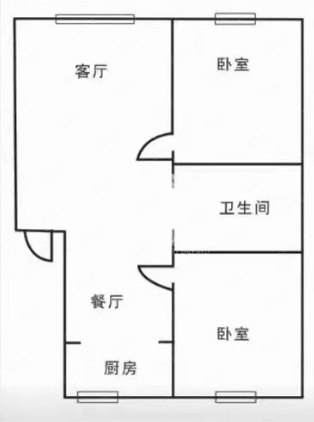 锦绣公馆2室1厅1卫107㎡南北104万