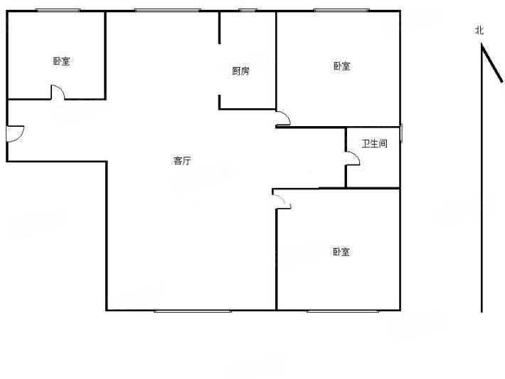 华鸿大发誉林府3室2厅2卫101.41㎡南北188万