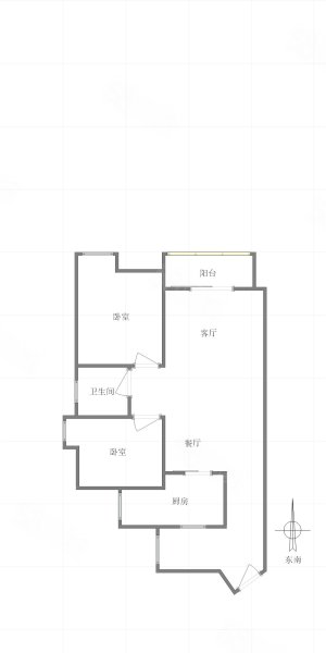 山千院西苑2室2厅1卫76.25㎡南北70万