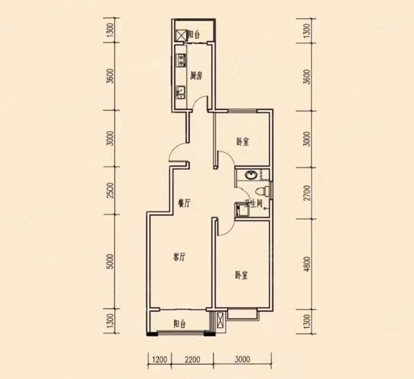 文瀛东郡2室1厅1卫91㎡南35万