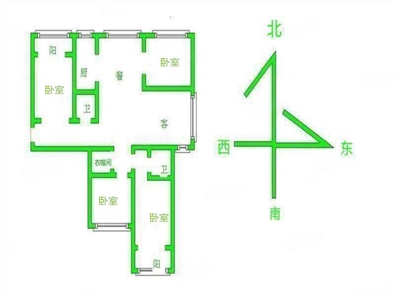 恒嘉拉德芳斯4室2厅2卫190.47㎡南北200万