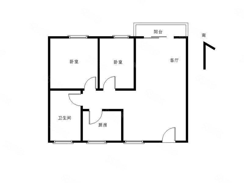 五洲花城C区2室2厅1卫65.51㎡南286万