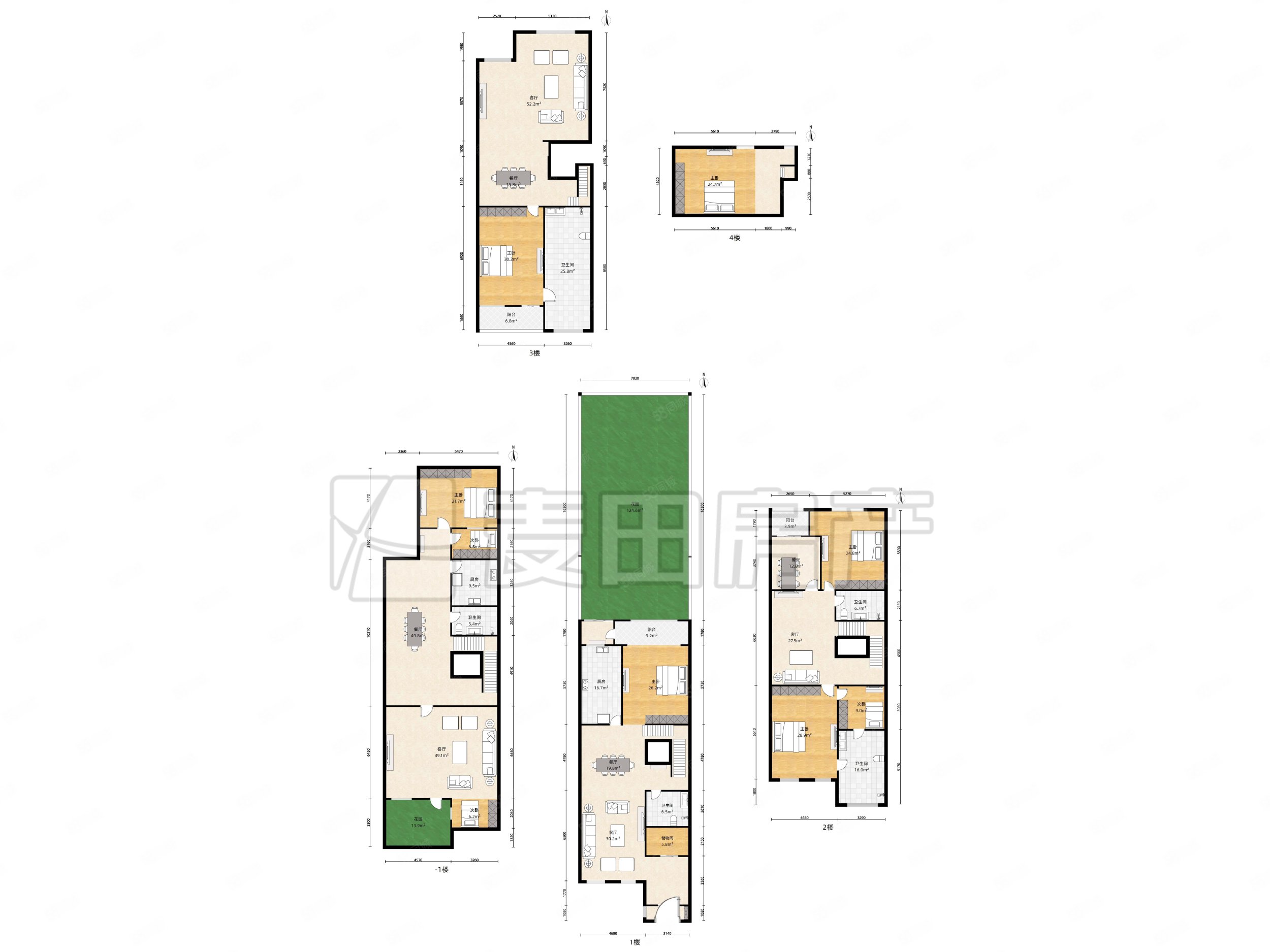 御墅臨楓(別墅)5室2廳4衛(wèi)537.81㎡南北3800萬