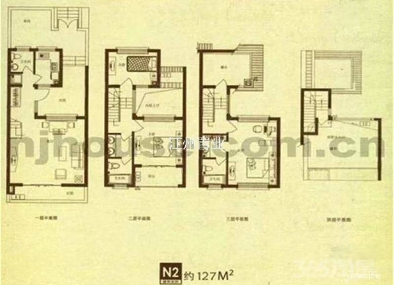 山水田园3室2厅3卫118㎡南北220万