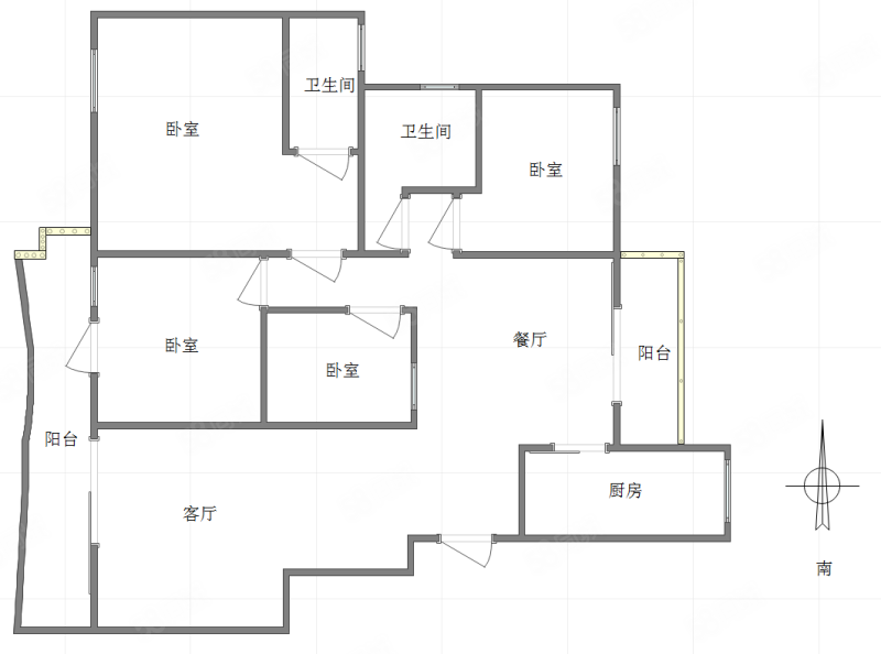 锦上华庭4室2厅2卫135.21㎡南北179万