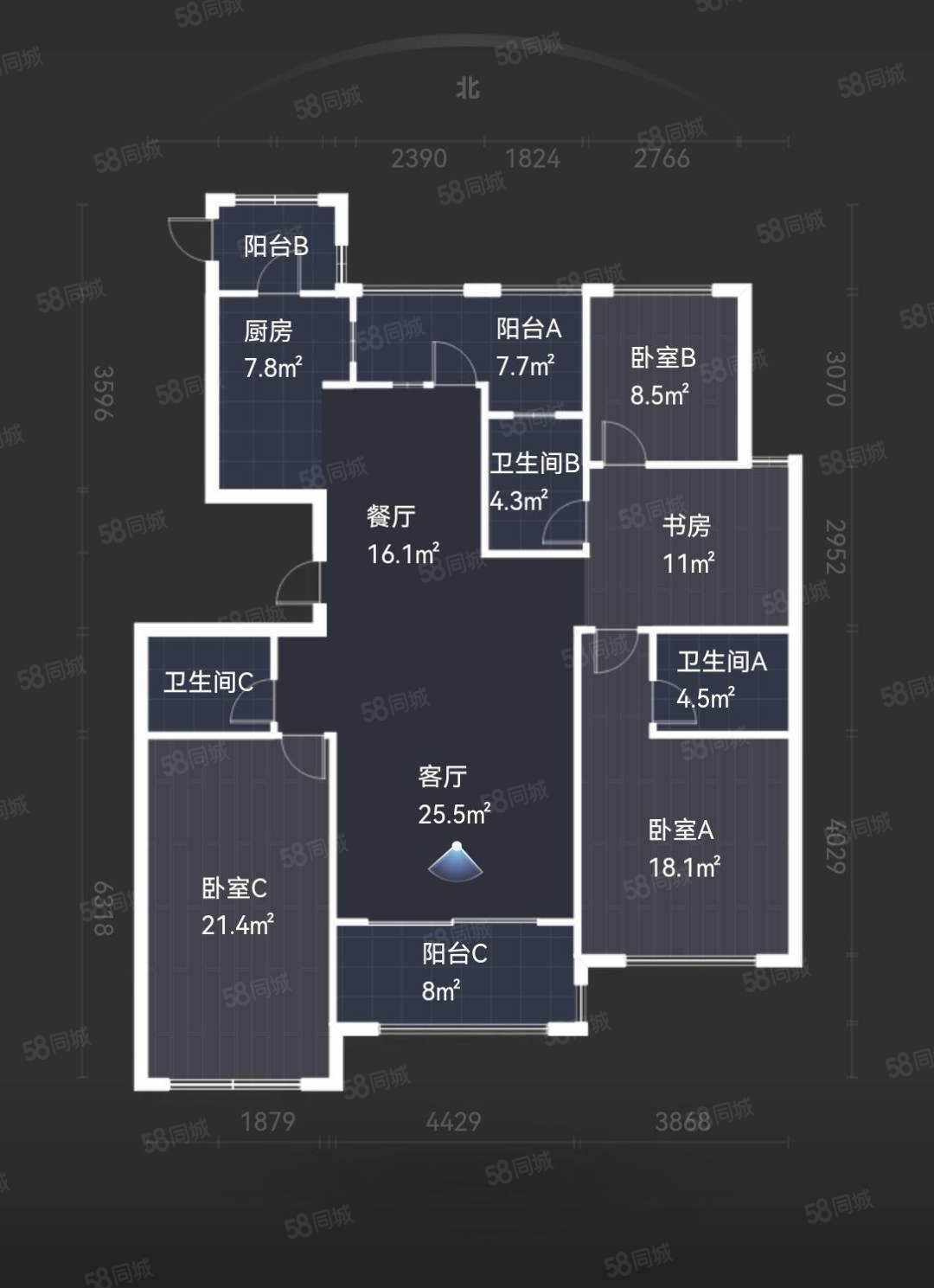 保利湖畔林语(西区)4室2厅2卫138㎡南北368万