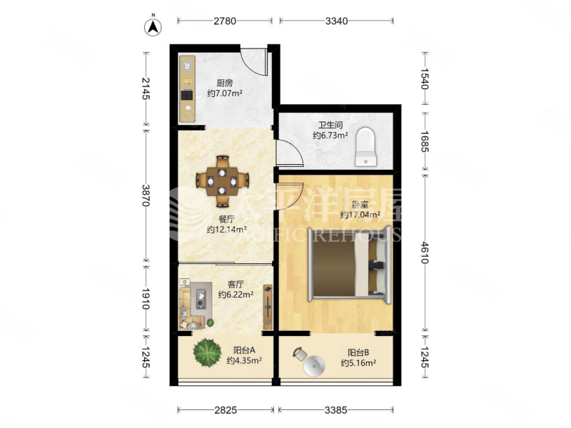 北石路234弄小区2室1厅1卫63.27㎡南355万