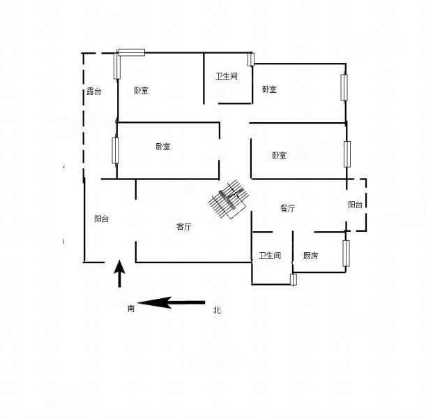 宜人华府4室2厅2卫152㎡南北113万