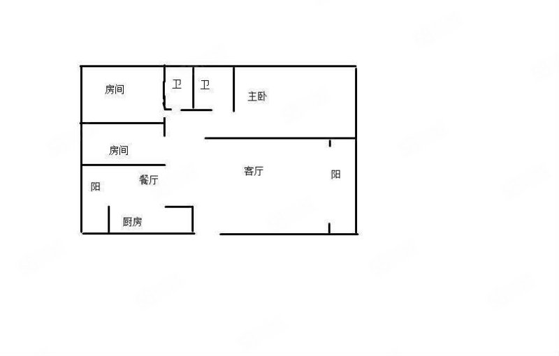 龙信名都3室2厅2卫110㎡南北60万