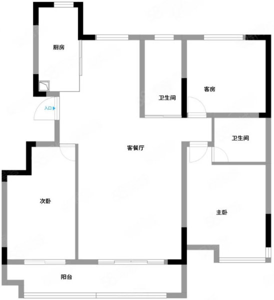 一品麓苑3室2厅1卫133.5㎡南北105万