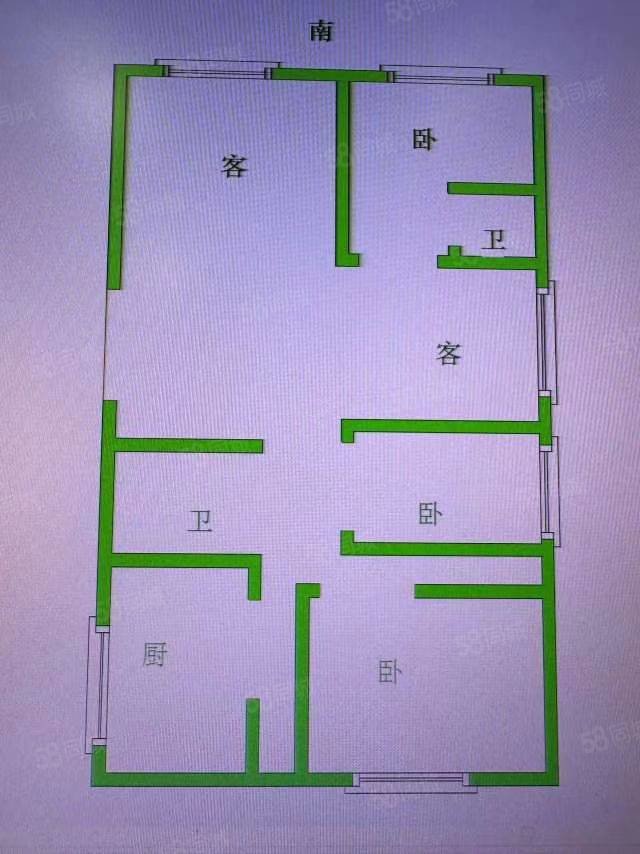 枫林逸景仁恒园3室2厅2卫130.08㎡南北56万