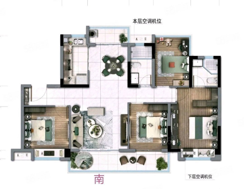 碧桂园原树缇香4室2厅2卫121㎡南85万