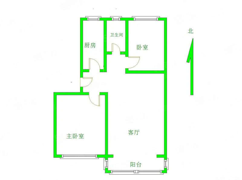 石化社区2室1厅1卫65㎡南北35万