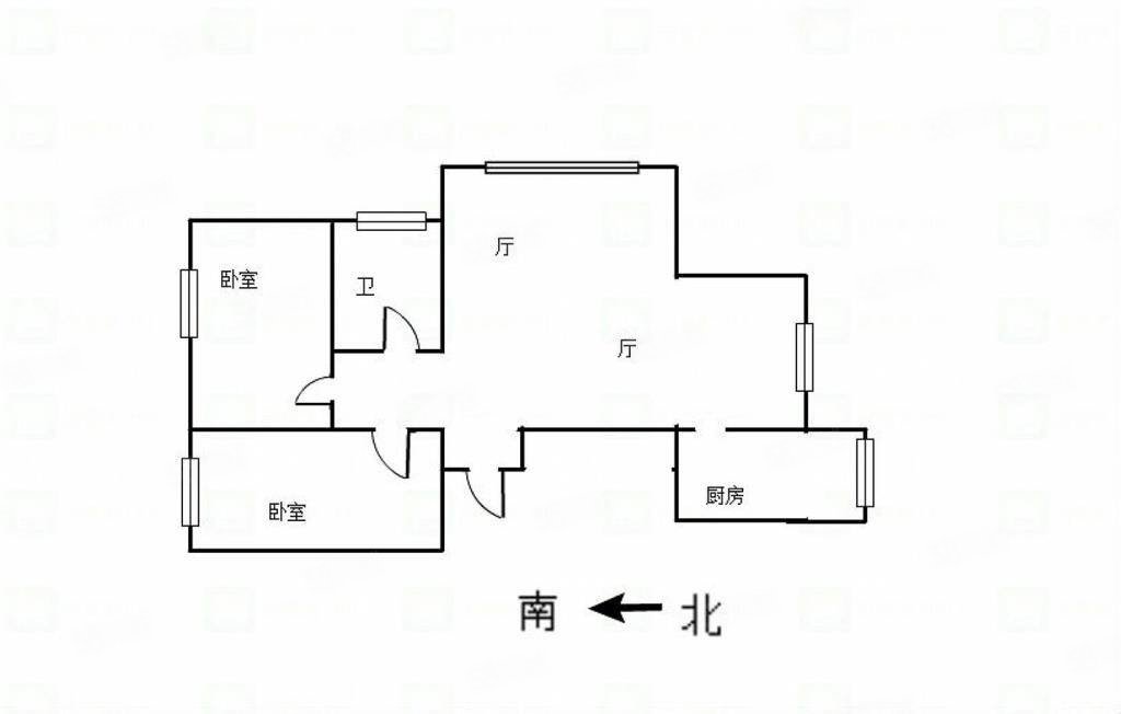 华美新天地2室2厅1卫106㎡南北108万