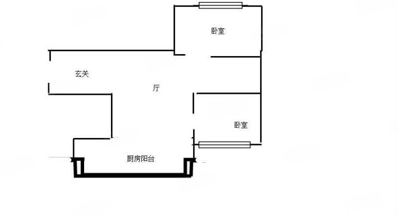 中民街46号小区2室1厅1卫48.96㎡东南69万