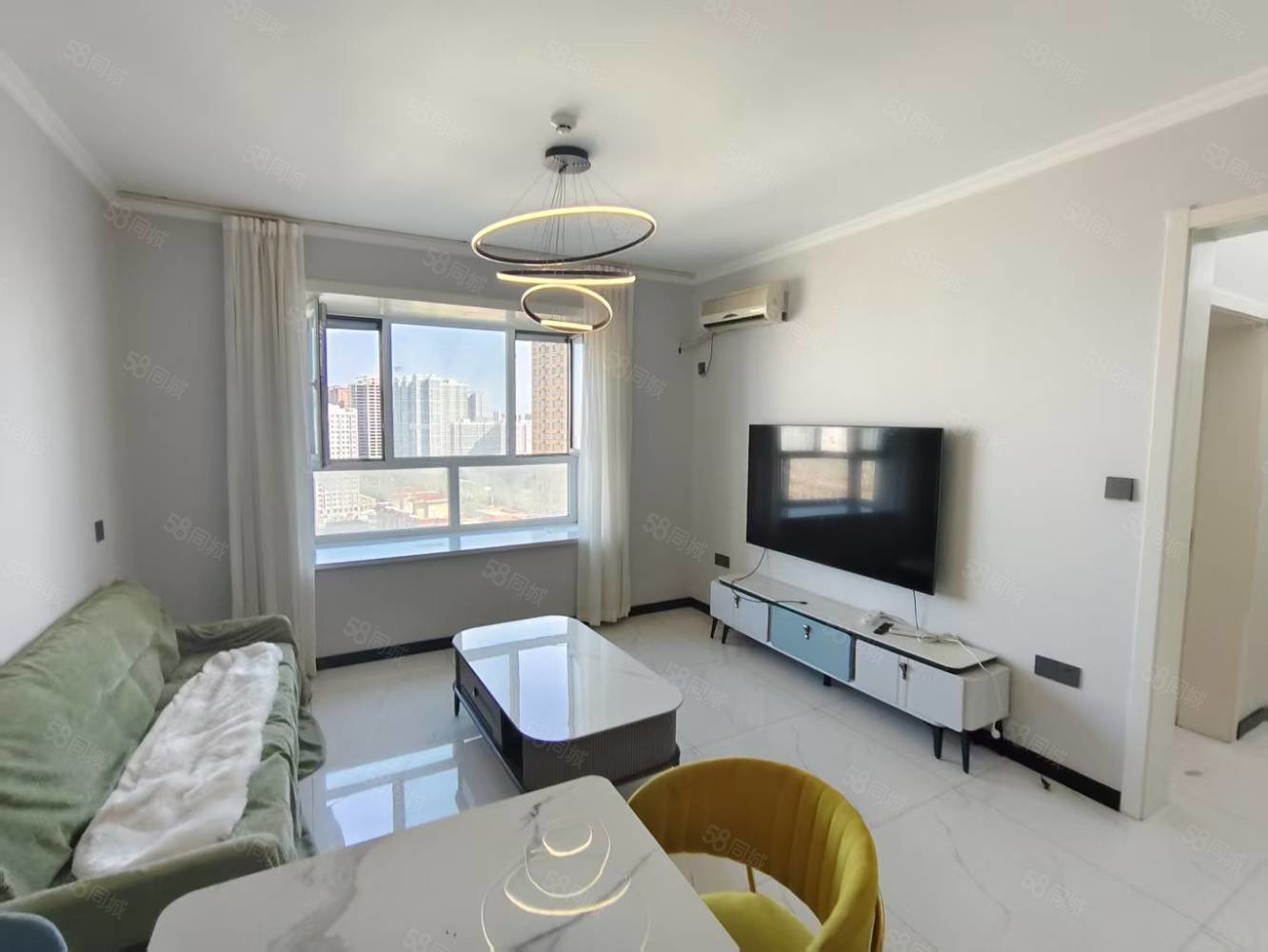 冠农汇景台小高层19楼,84平方二室二厅精装修拎包入住