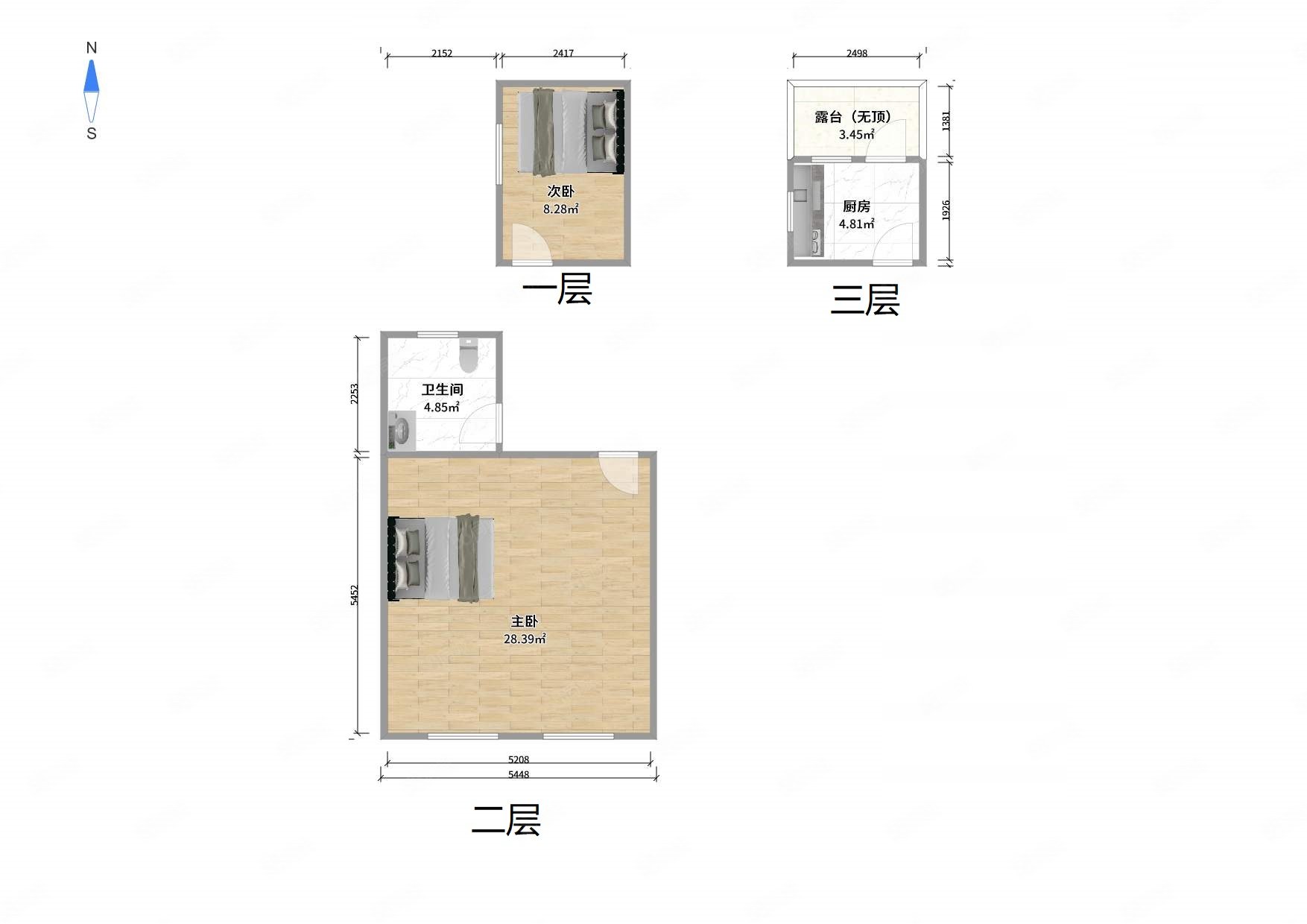 静安别墅1室1厅1卫27㎡南680万