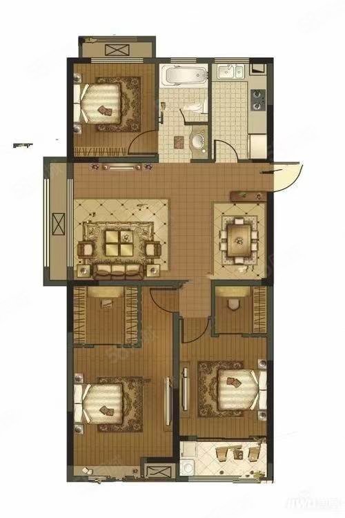 和悦小区3室2厅2卫128㎡南北31.5万