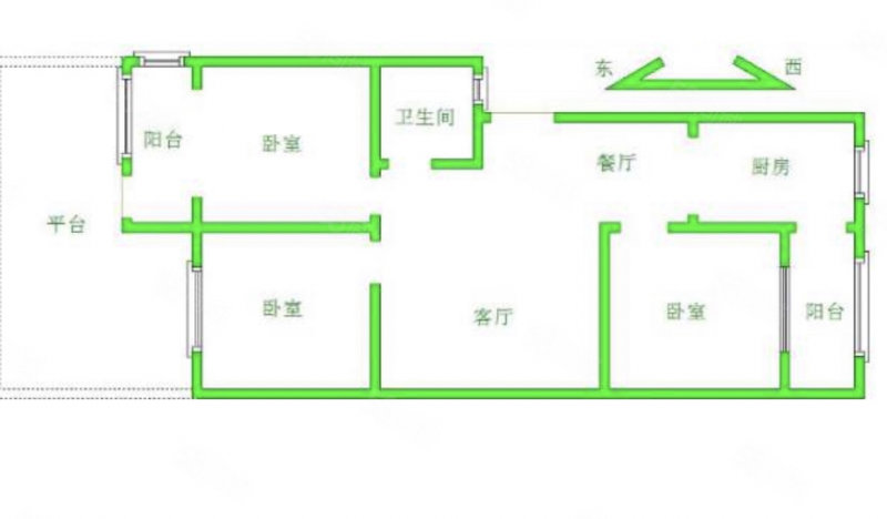 金昌西小区3室2厅1卫87㎡南北70.8万