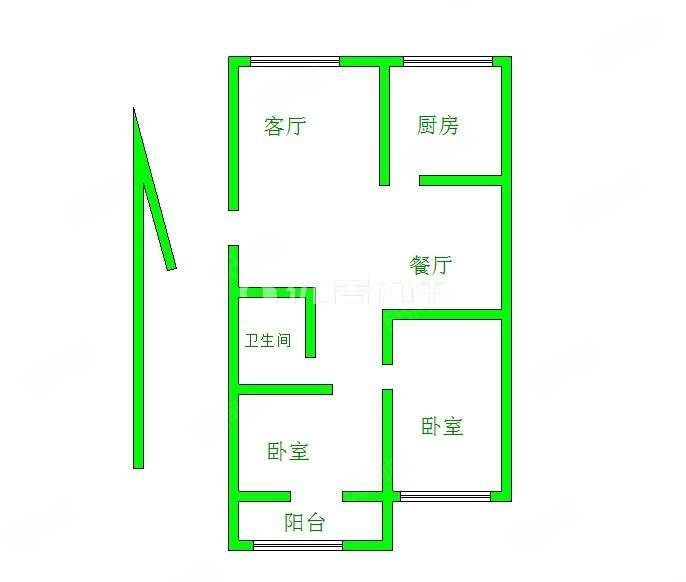 月湖嘉园2室2厅1卫90.11㎡南北51.8万