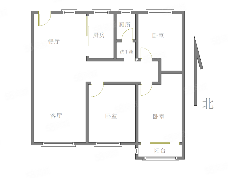 鲁商运河公馆3室2厅1卫112.25㎡南北118万