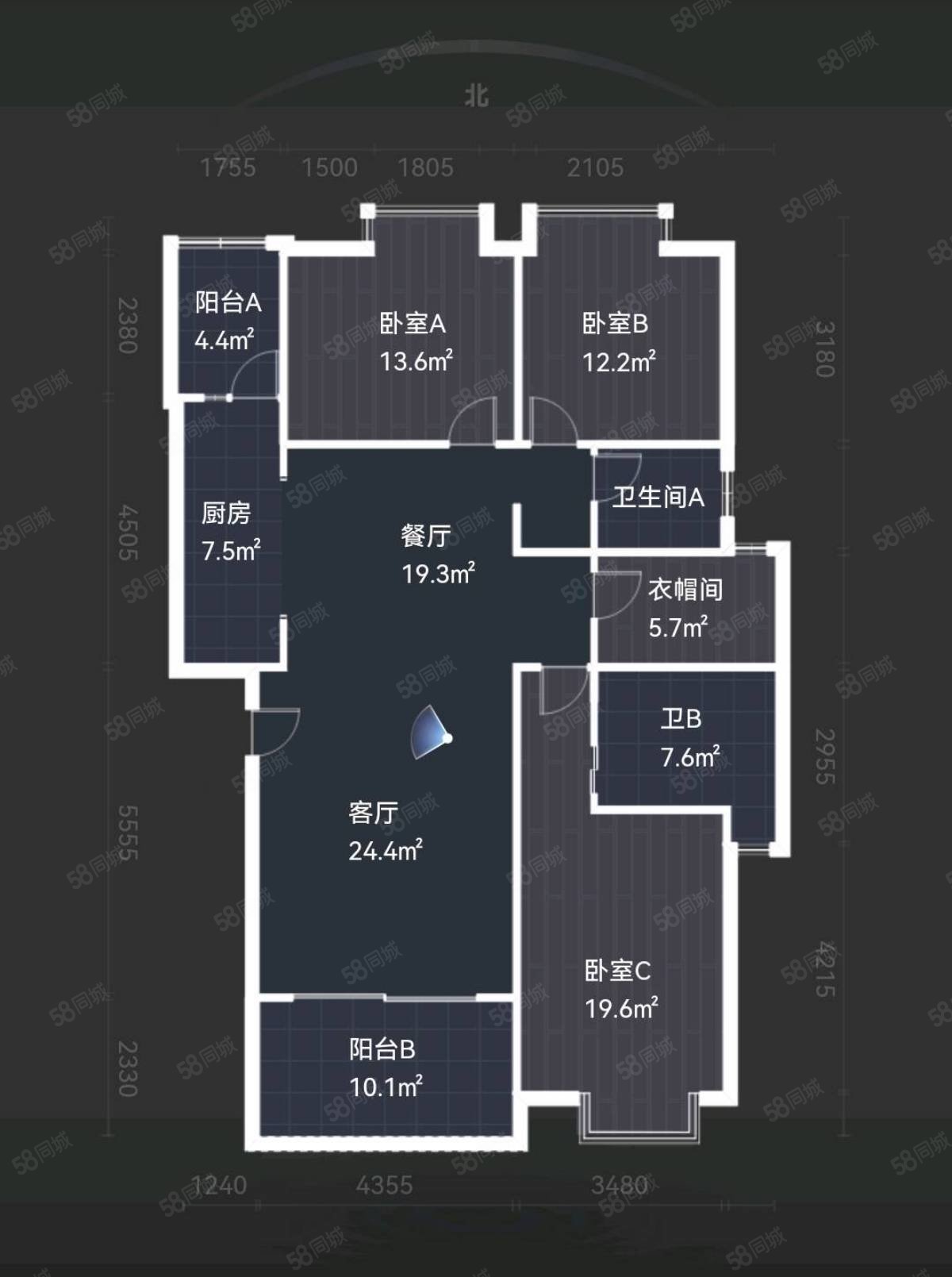 荣和山水美地5组团梦想湾4室2厅2卫137.17㎡南150万
