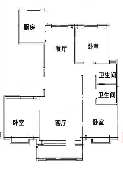 阳光园3室1厅1卫89㎡南北65万