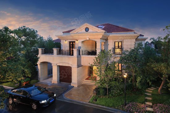 法式独栋现房,地上三层无地下室0.3低密度社区使用面积600