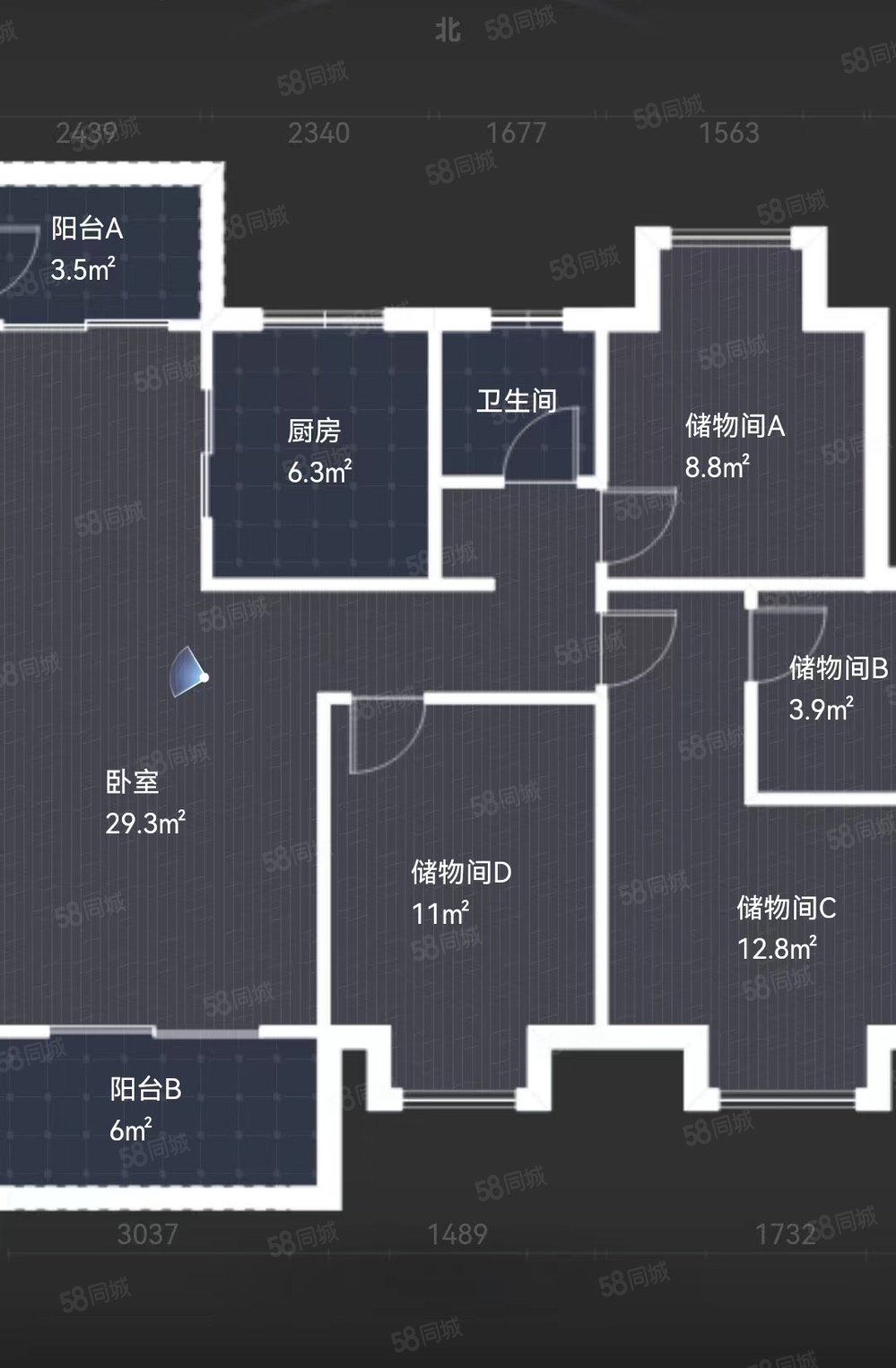 韵湖豪庭3室2厅2卫106.19㎡南北125万