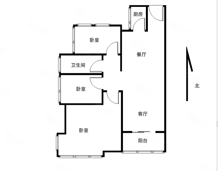 汇龙天下3室2厅1卫89.91㎡南240万