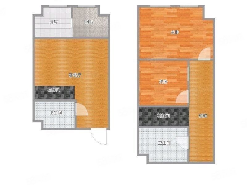 郁金香国际公寓2室1厅1卫112.64㎡南北158万
