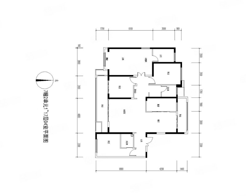 珑玺湾4室2厅2卫173㎡南北178万