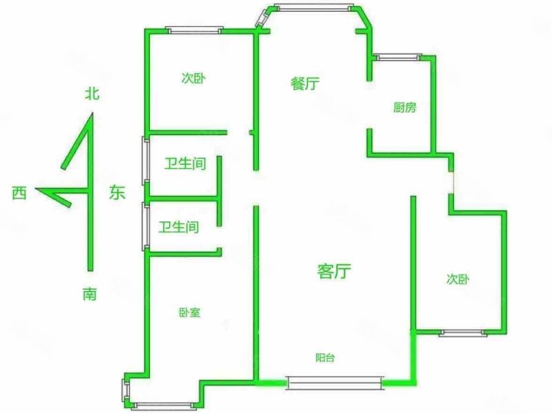 荣盛公园印象美园3室2厅2卫136.19㎡南北132万