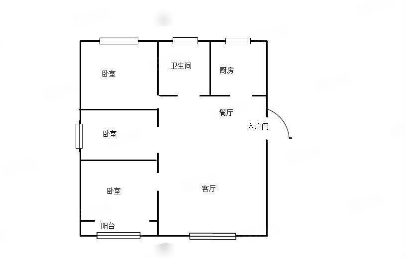 汇丰苑3室2厅1卫113.84㎡南北25万