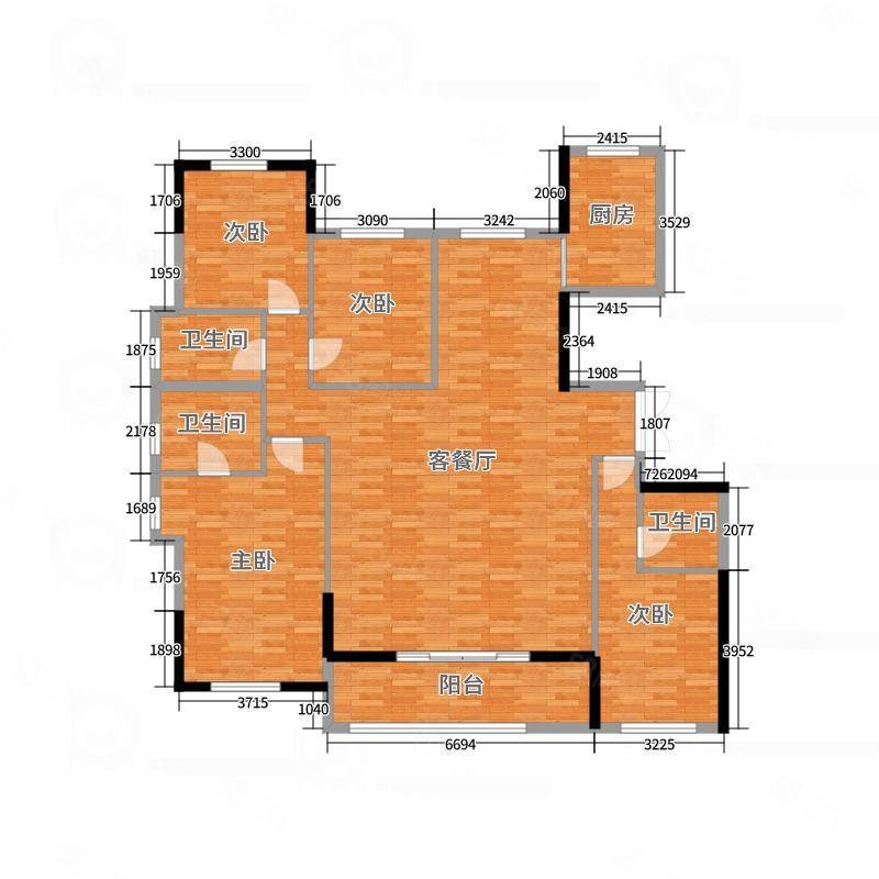 龙翔南湖大院4室2厅3卫193㎡南北150万