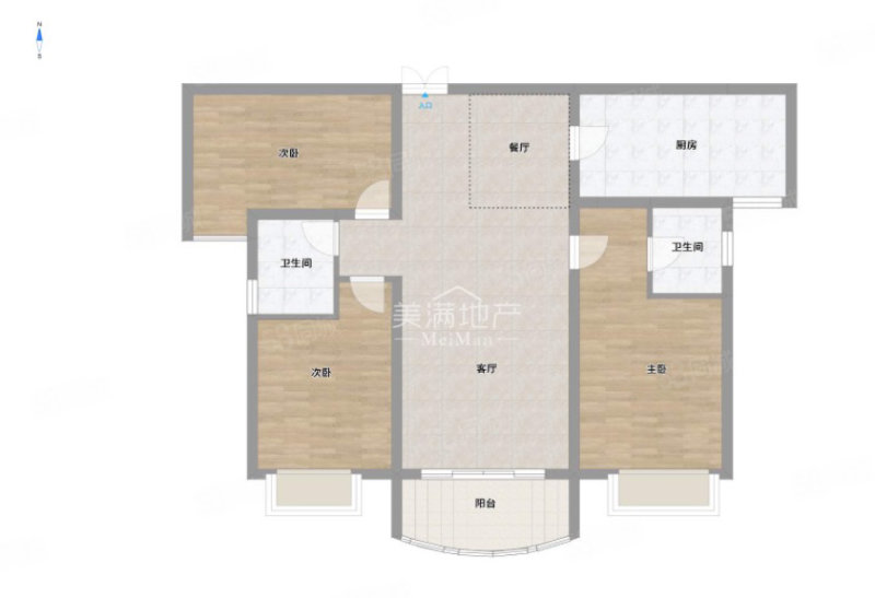 绿都塞纳春天3室2厅2卫137㎡南北98万