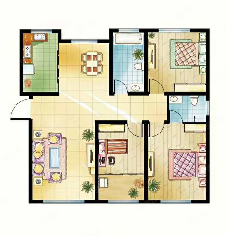 齐城小区北区3室1厅1卫100㎡南北75万