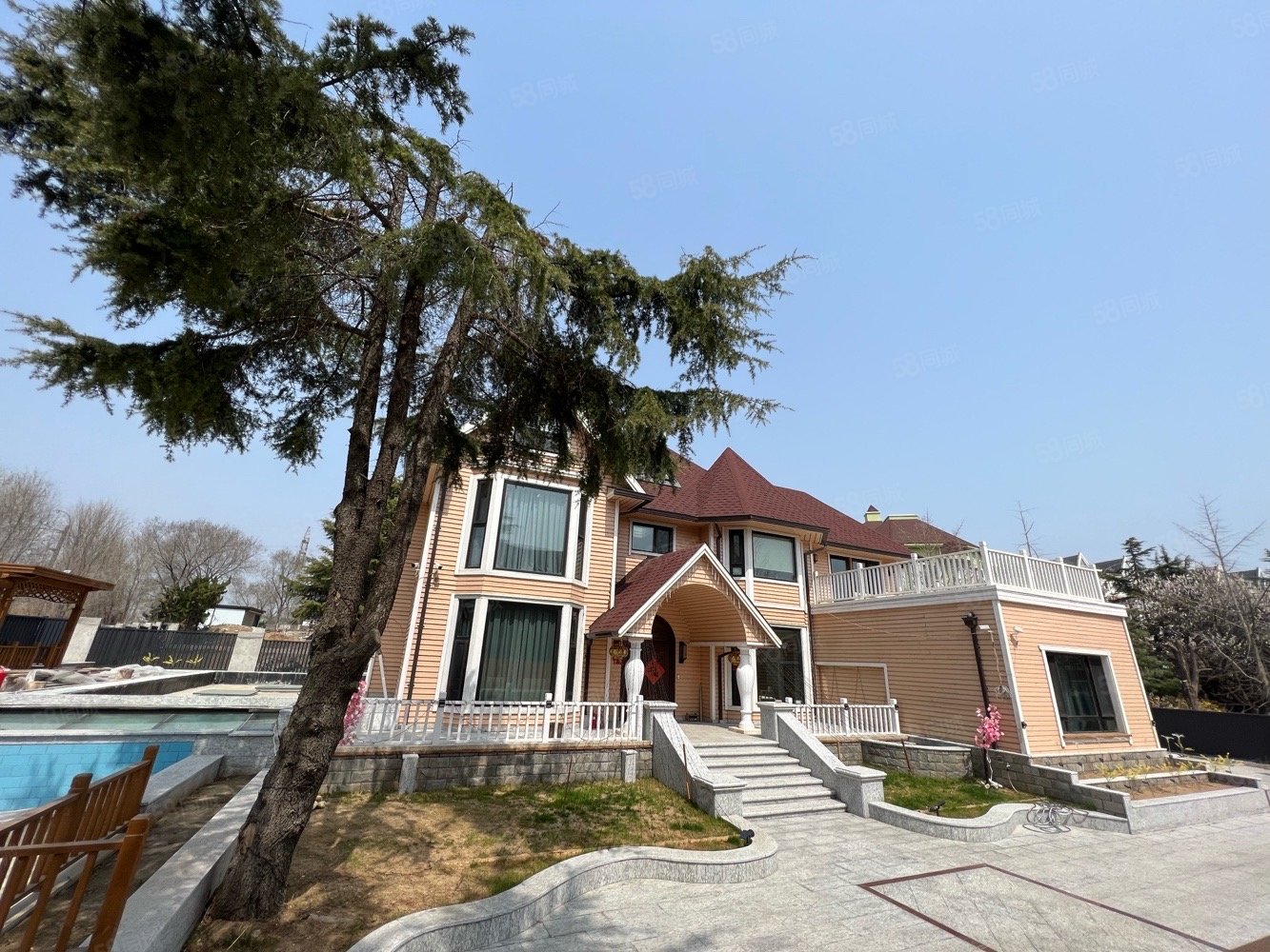 金海花园独栋别墅大院1265平可翻盖现金购买