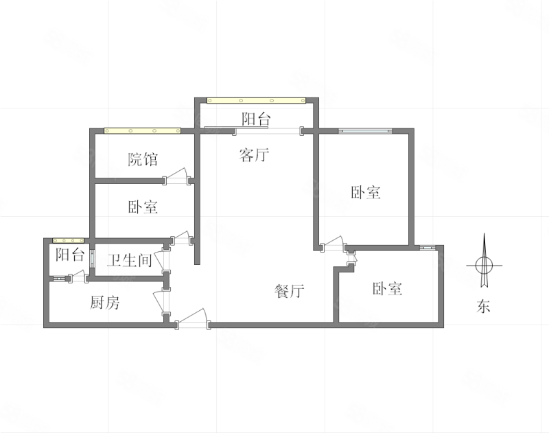 中昂嘉御湾3室2厅1卫89㎡西107万