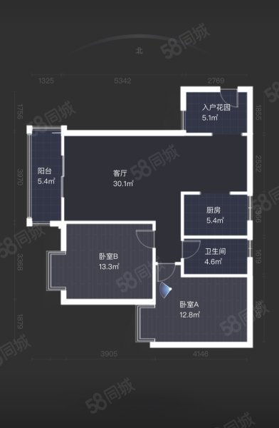 七彩云南第壹城2室2厅1卫101.66㎡西110万