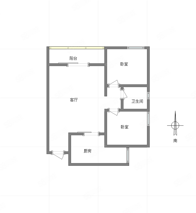 橄榄郡(渝北)2室1厅1卫87㎡南119.5万