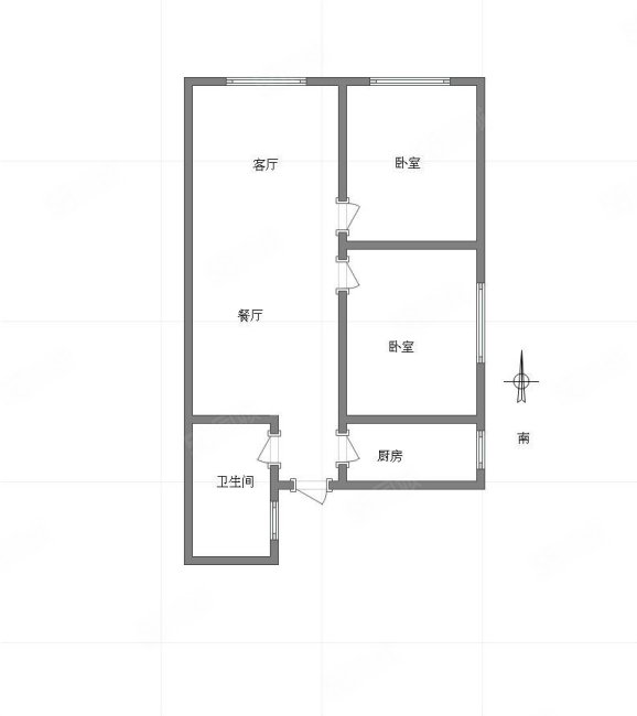 大顺商厦2室2厅1卫78㎡南76万