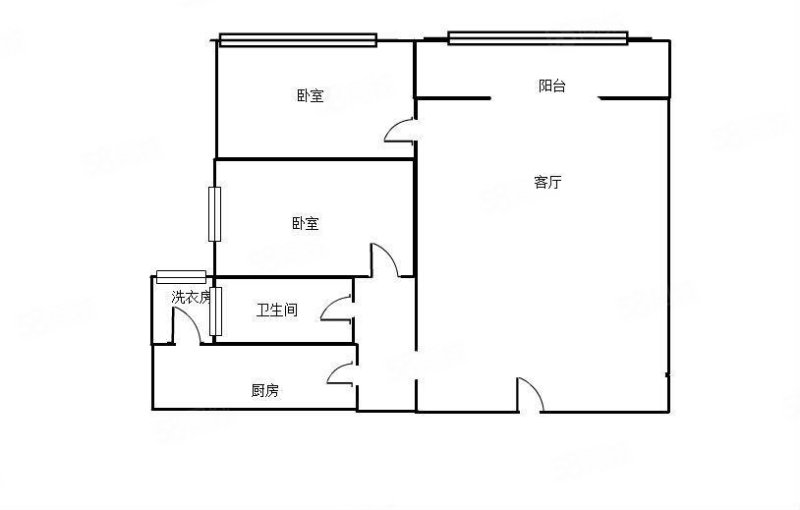 恒大绿洲2室1厅1卫95㎡南68.5万