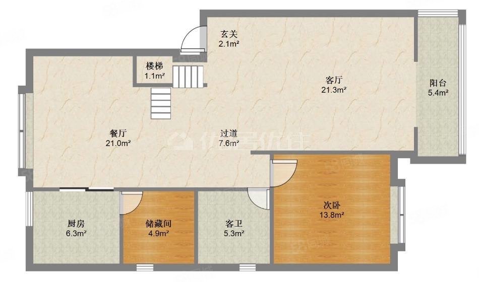 苍洱天籁3室2厅3卫182.58㎡东西299万