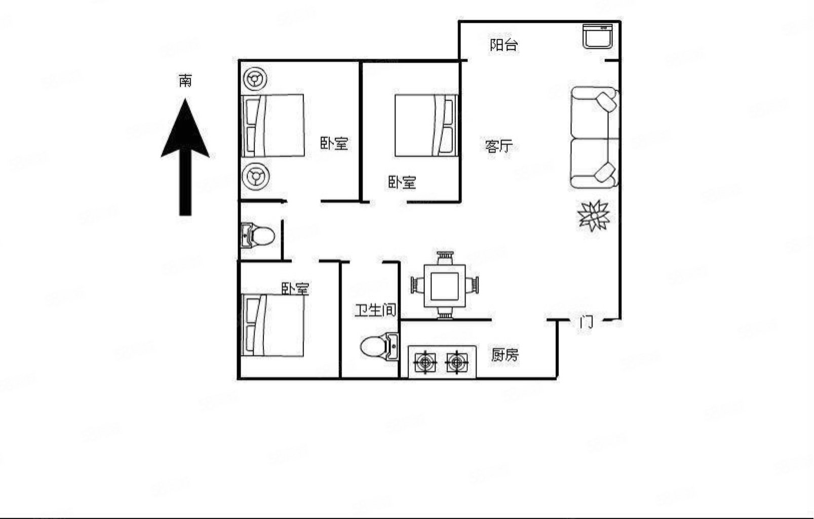 包河花园(D区)3室2厅2卫121.63㎡南北138万